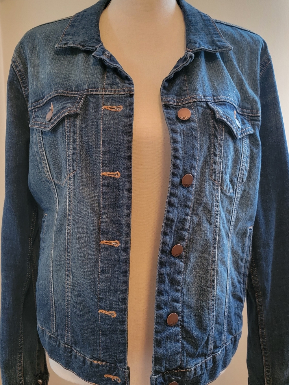 GAP LG Navy Tag Light Blue Denim Jacket